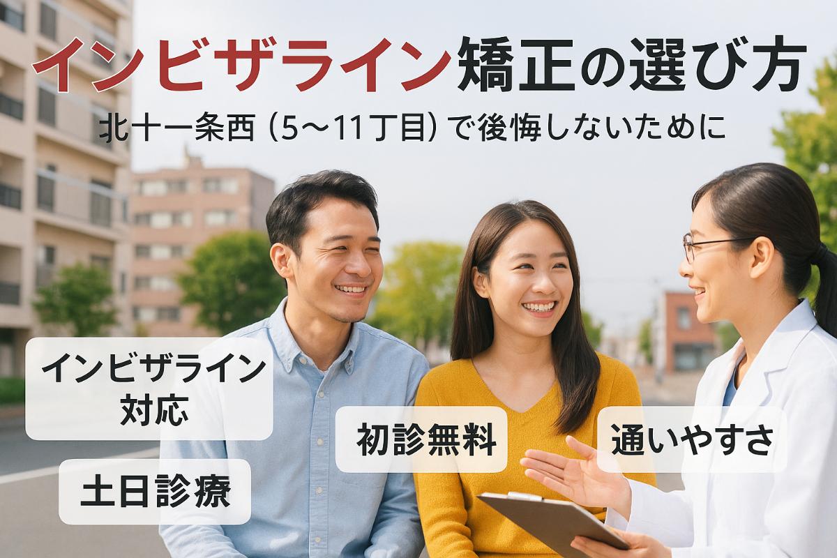 北十一条西（５～１１丁目）のインビザライン矯正で失敗しない選び方