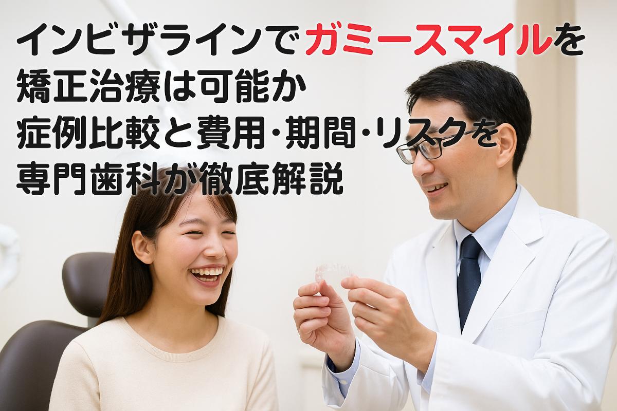 インビザラインでガミースマイルを矯正治療は可能か症例比較と費用・期間・リスクを専門歯科が徹底解説